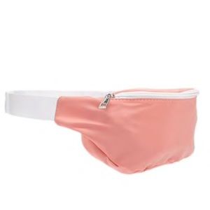 pink fanny pack pink bag coral Fanny pack waist shoulder two tone belt bag
